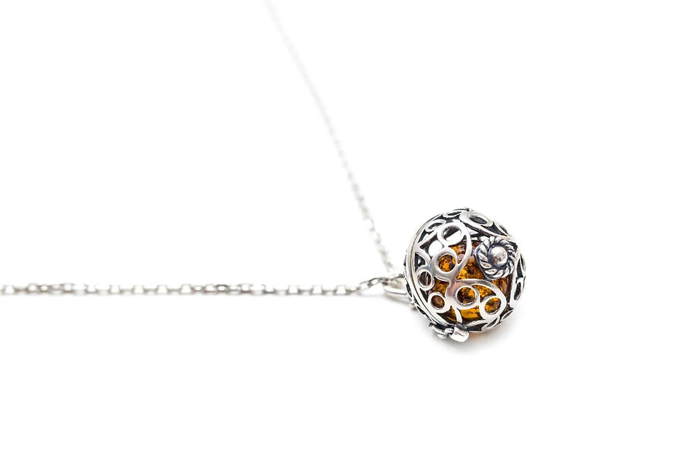 Thumbnail: Silver Filigree Locket Necklace