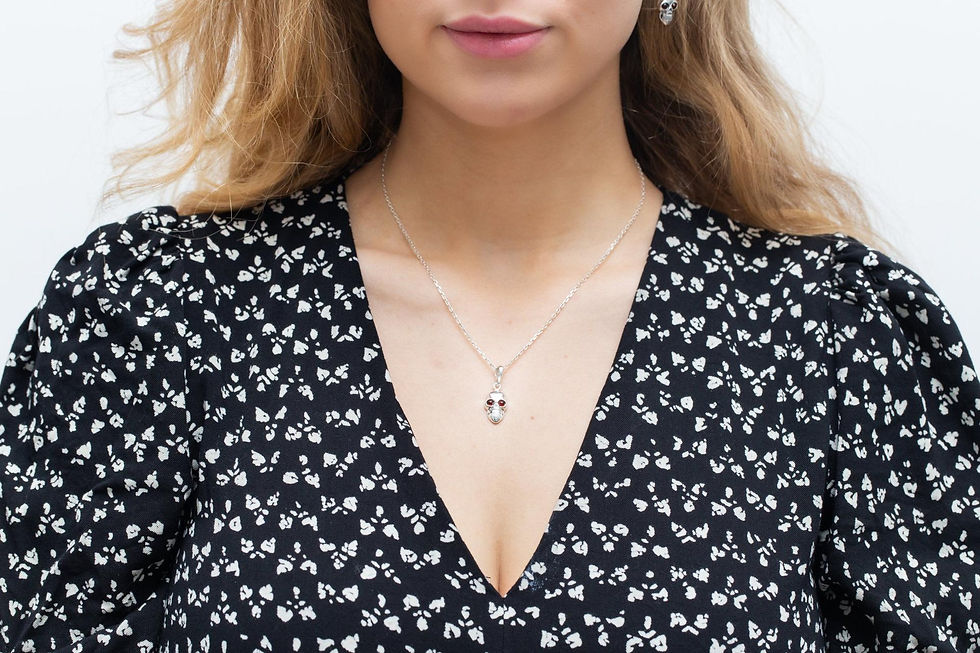 Thumbnail: Silver Skull Necklace