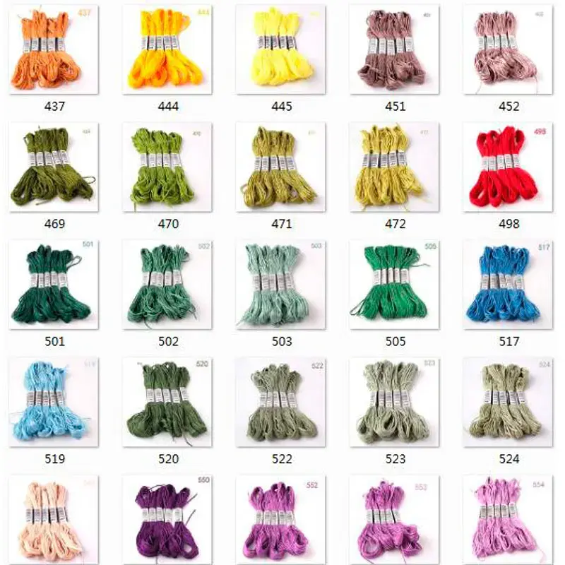 433---581--10 Pcs Cross-Stitch Embroidery Thread Floss Sewing Skeins Craft DIY