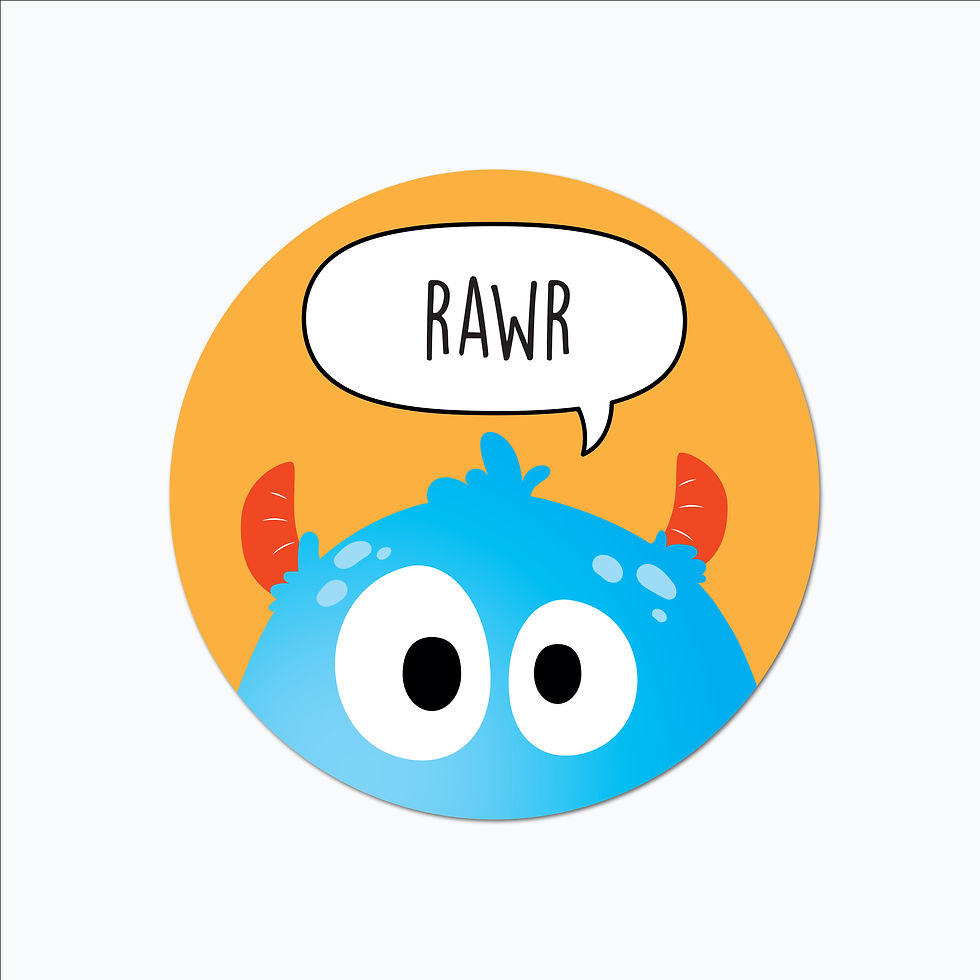 Thumbnail: Cute Monsters - 4 Interchangeable Phone Grip Decals
