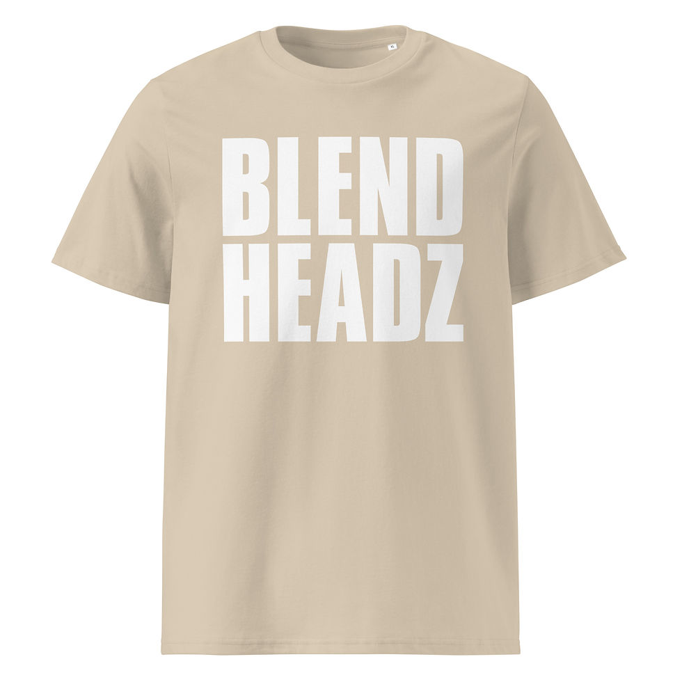 Thumbnail: Blend Headz White TextUnisex organic ribbed neck t-shirt