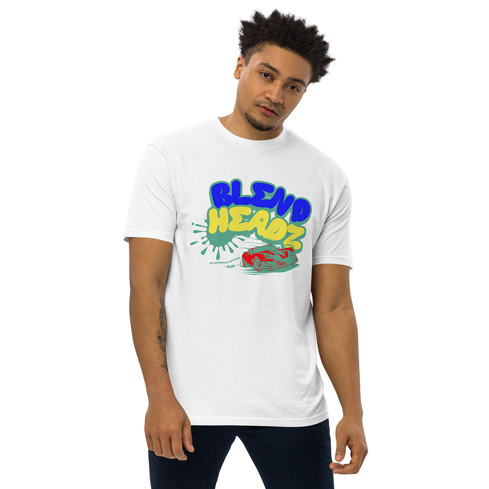 Thumbnail: Blend Headz 2 Blue premium heavyweight tee