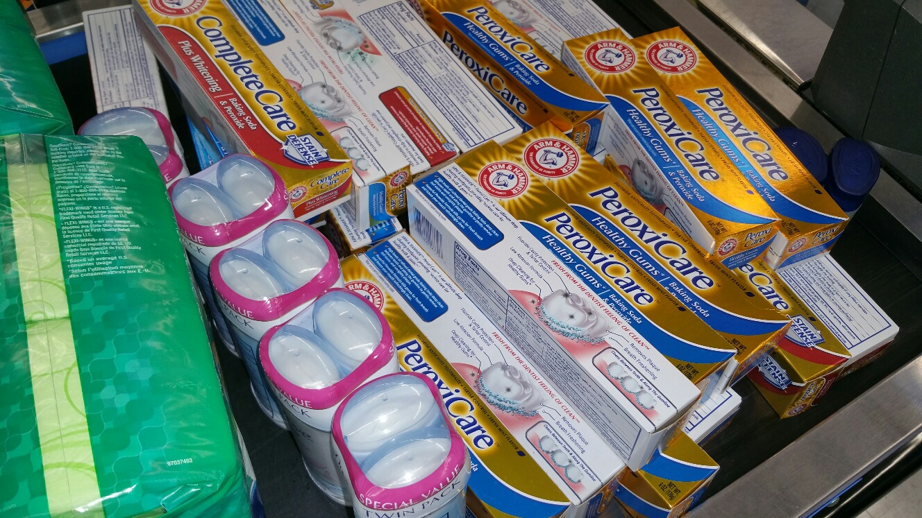 Dove Deordorant, Toothpaste & Pads