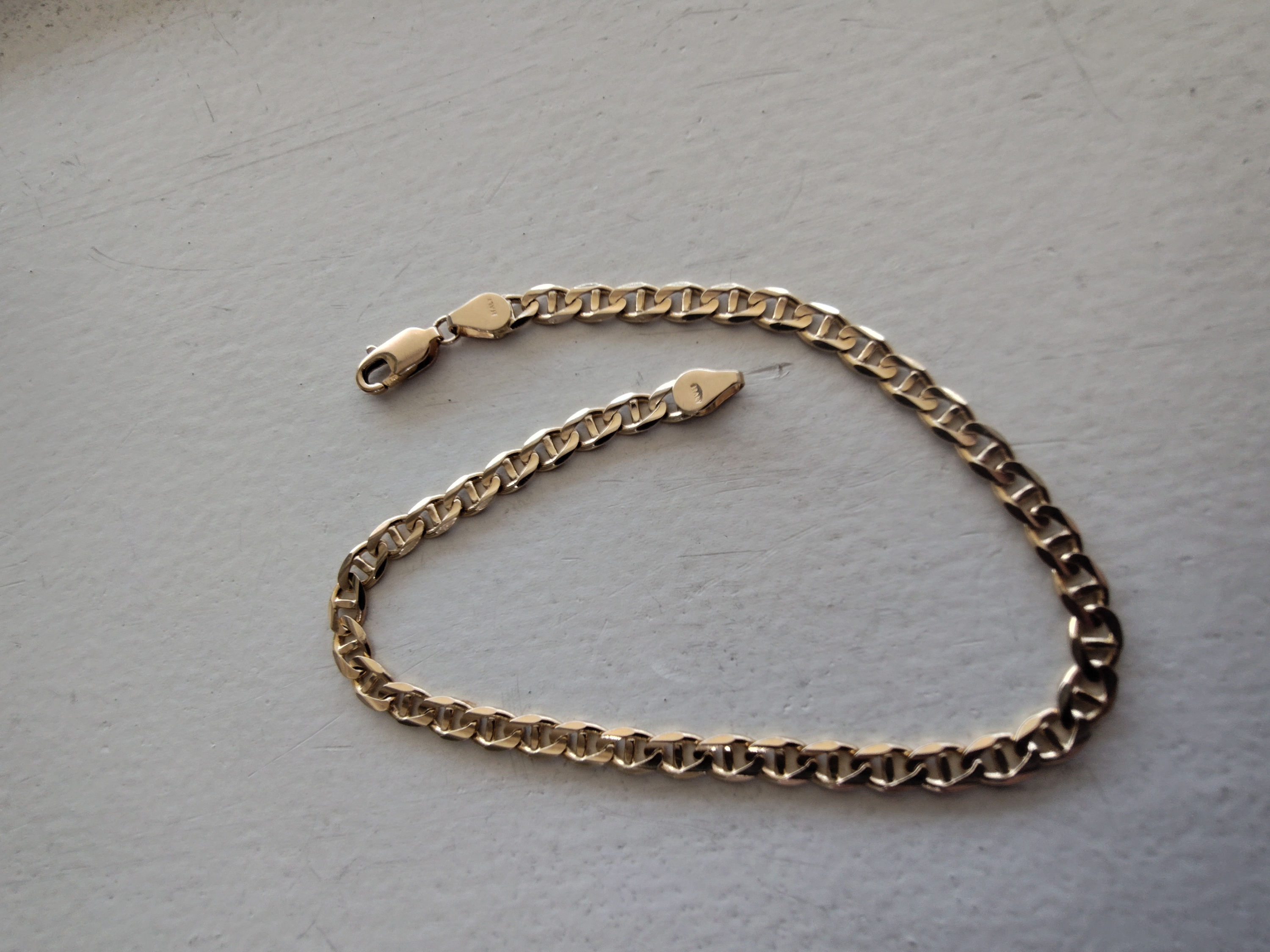 14K ANCHOR BRACELET
