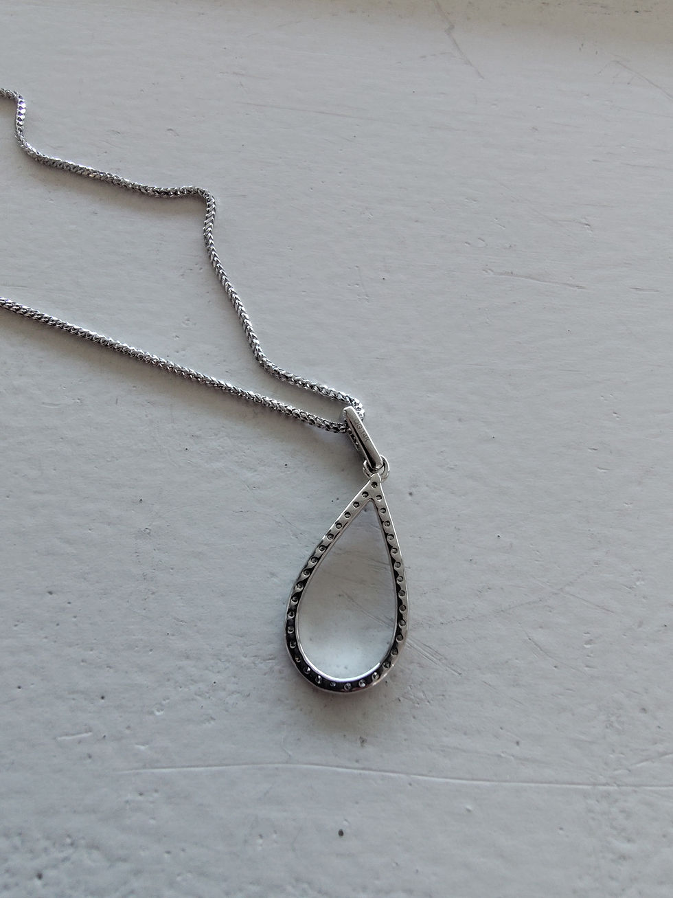 Thumbnail: 14K .26CTW TEARDROP PENDANT