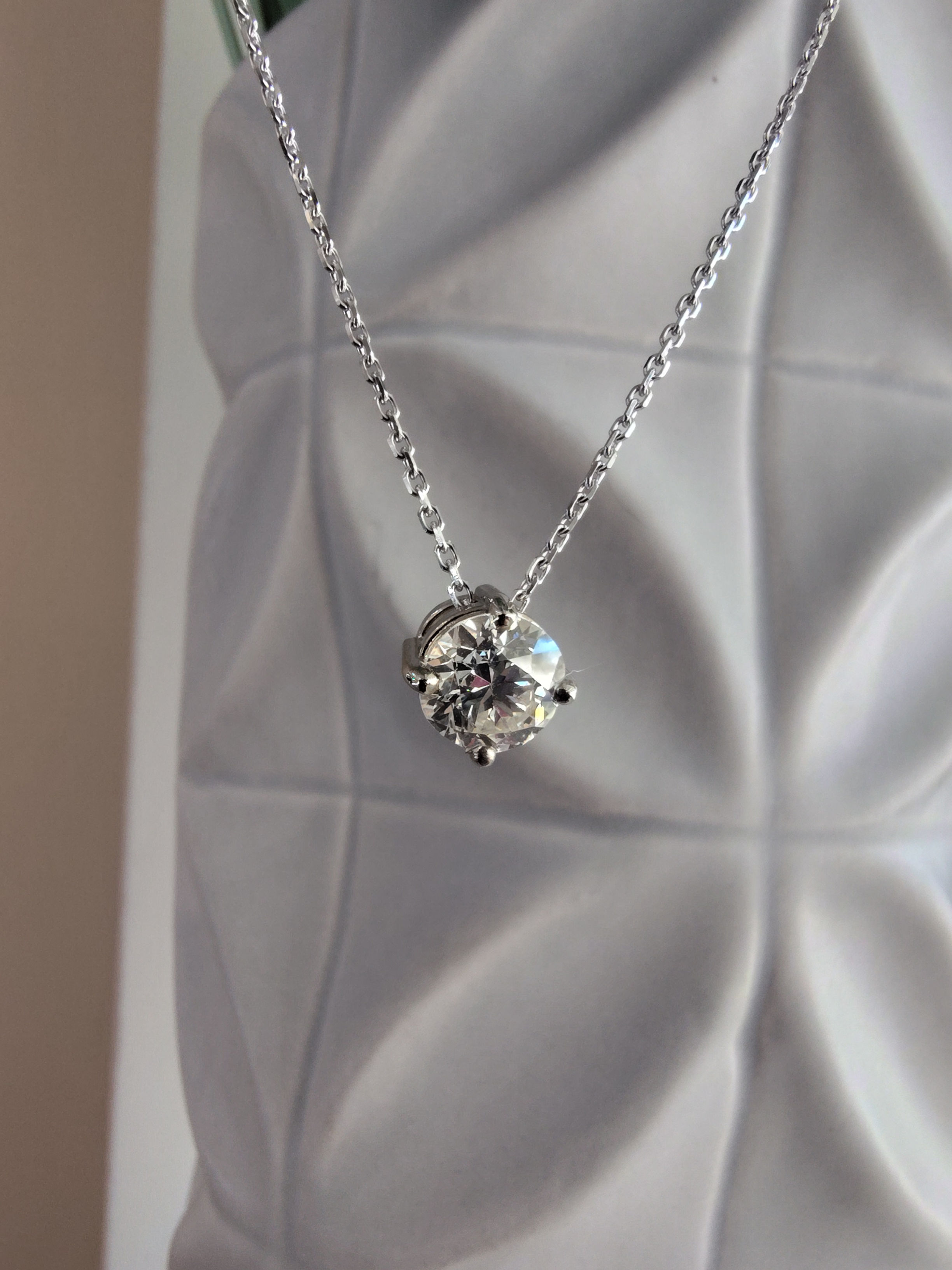 14K 1.0CT DIAMOND SLIDE PENDANT