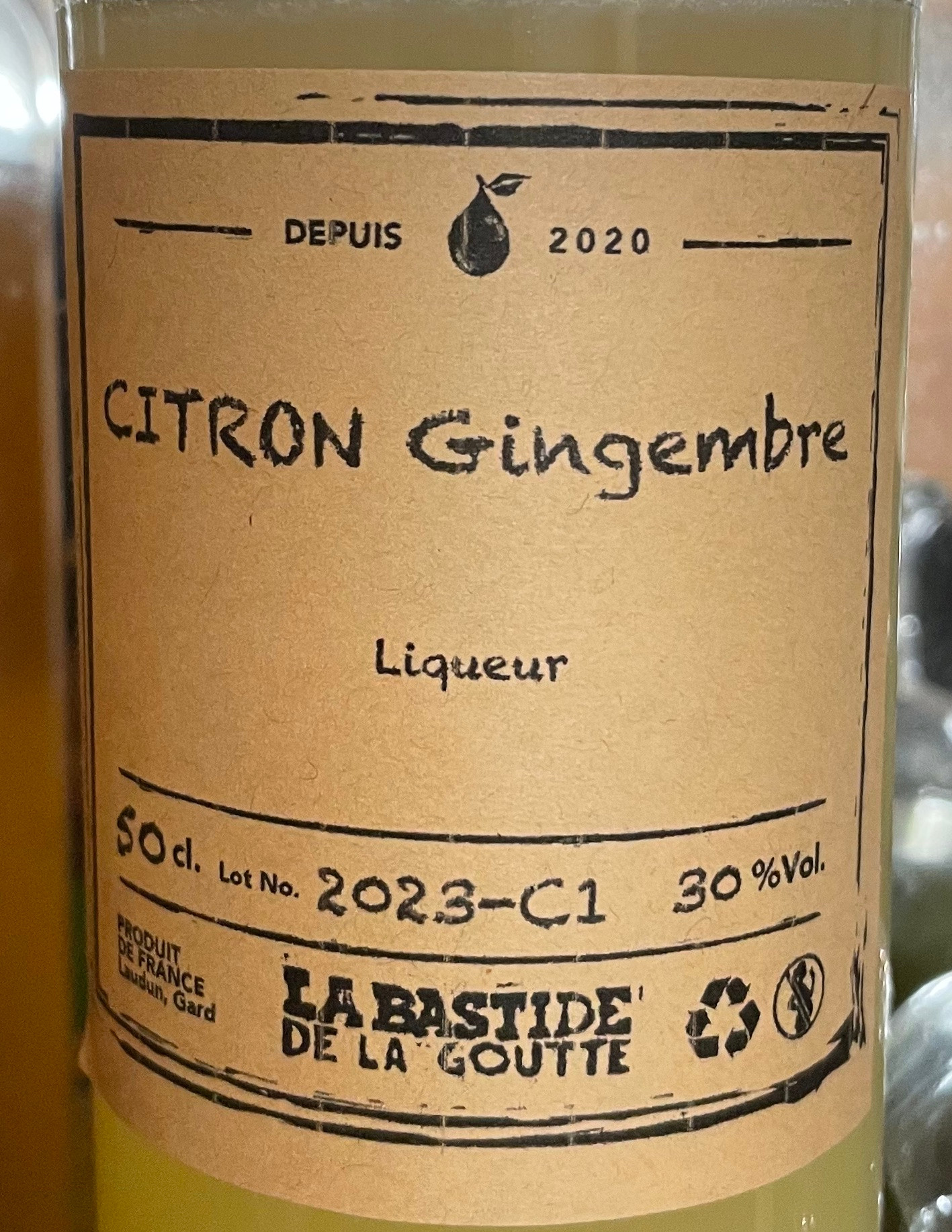 Liqueur Citron Gingembre 50cl