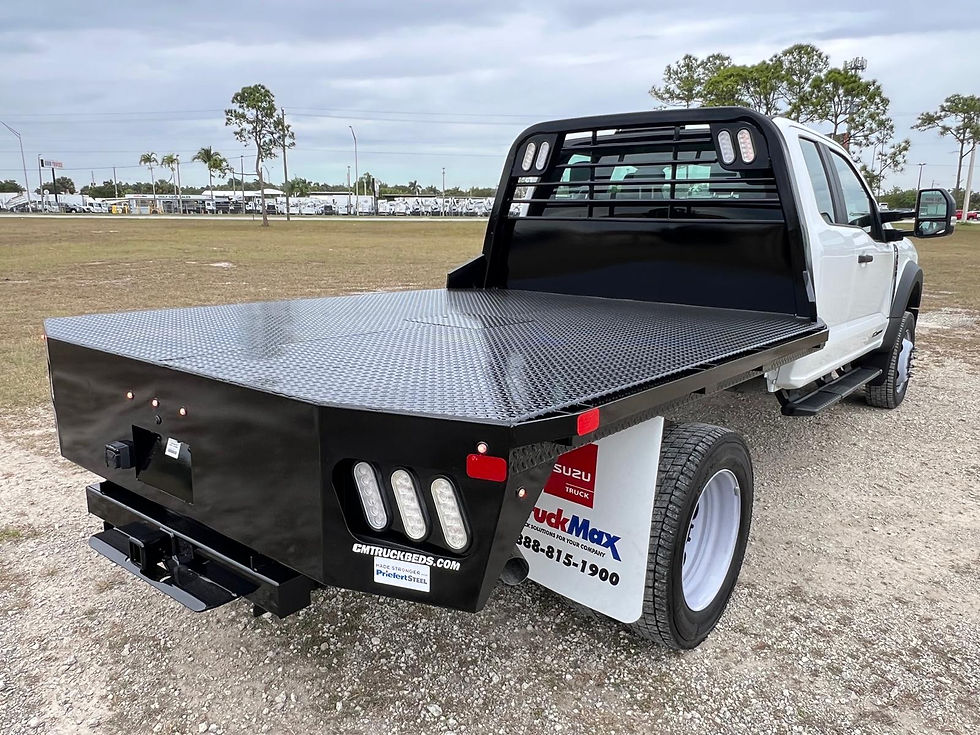 Thumbnail: 2023 Ford F-550 Supercab 4x4 9'4" CM Steel Goose Neck Flatbed Truck