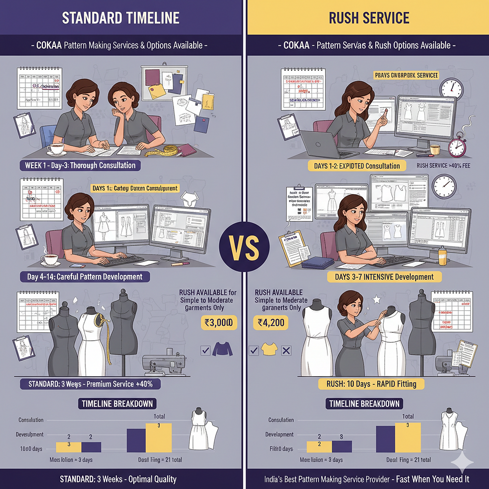 Rush Service vs Standard Timeline Comparison