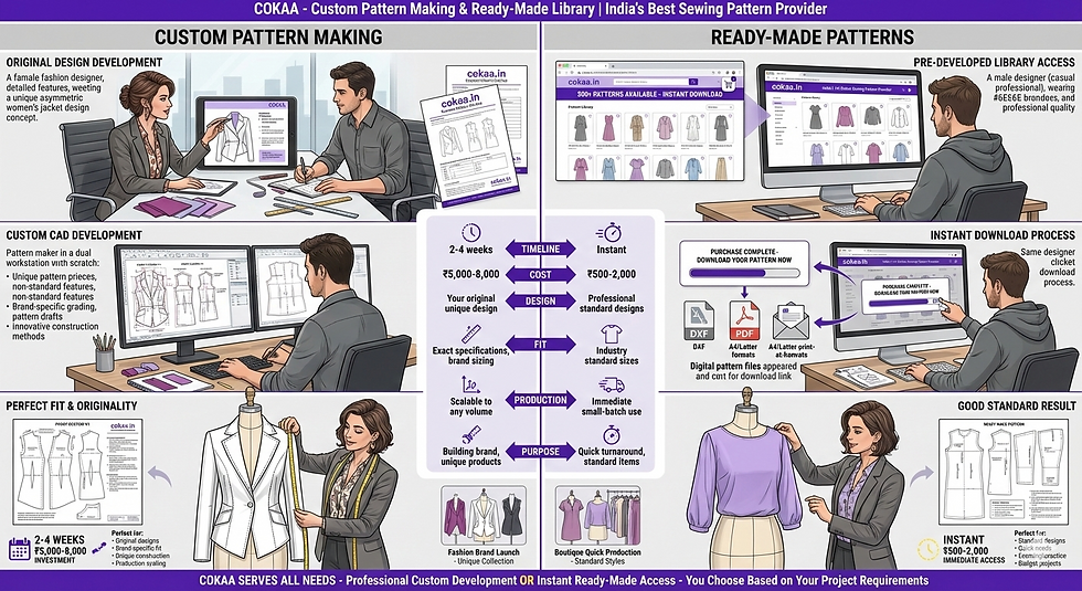 Custom vs Ready-Made Pattern Comparison