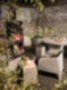 Fireside in the courtyard