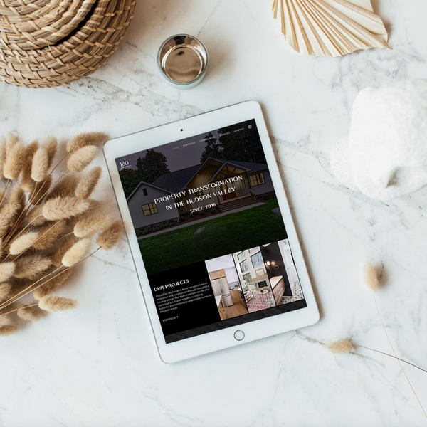 Wix website design course - a professional wix website showing on a tablet