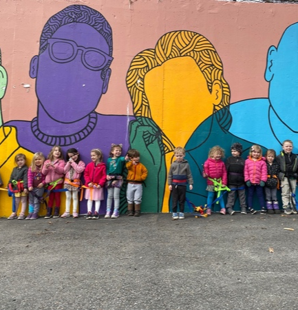 The Community School in Maynard, MA visits Downtown Maynard and the Post Office