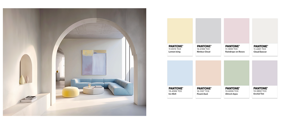 Powdered Pastels using PANTONE color of the year - Boston Modern Design