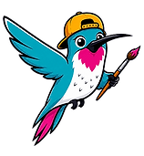 Kolibri mit Pinsel