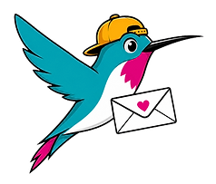 Kolibri mit Brief