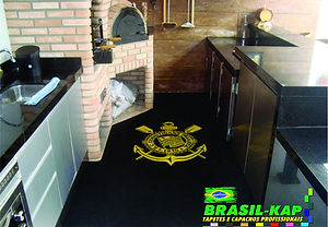 Capacho Vinil Personalizado Churrasqueira Corinthians