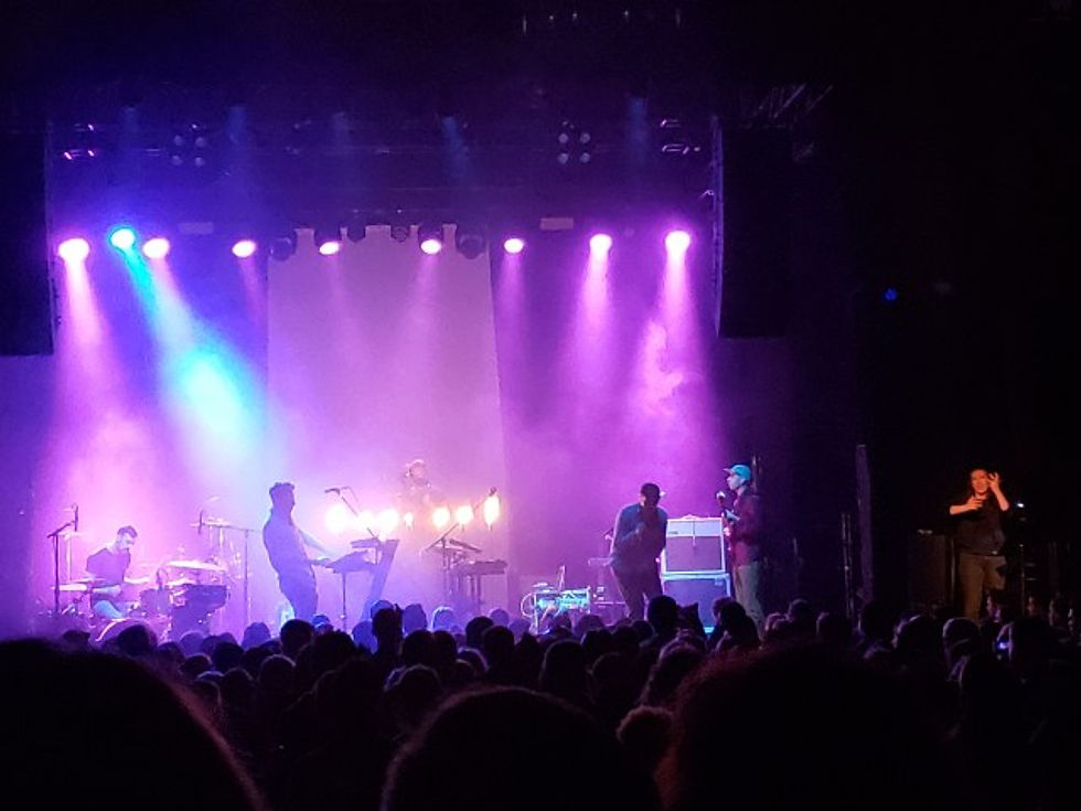 Foreign Air on stage at Union Transfer.