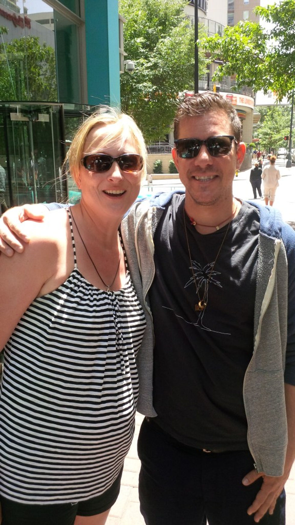 A picture of me with Stefan Lessard from DMB.