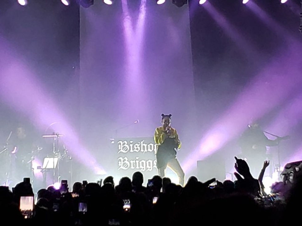 Bishop Briggs on stage at Union Transfer.