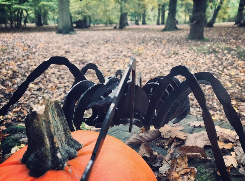 metal spider ornament for the garden