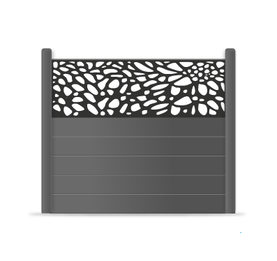 Thumbnail: Pomegrante 3ft patterned composite fencing