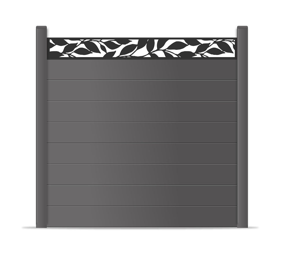 Thumbnail: 6ft 'leaf it out!' design fence panels with 195mm decorative trellis