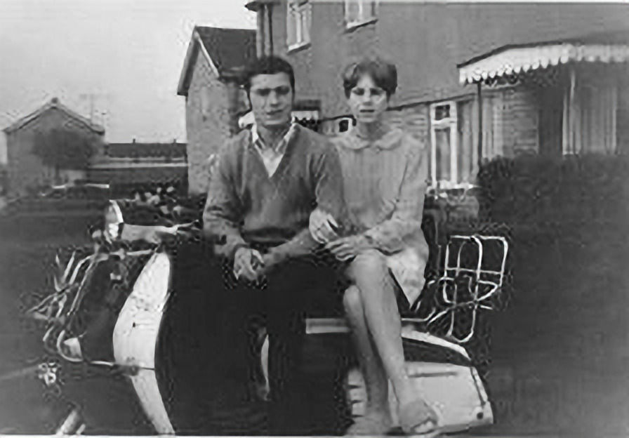 60s Mod Couple with scooter