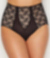 Retro panties with lace accents. Control brief for tummy slimming effect.