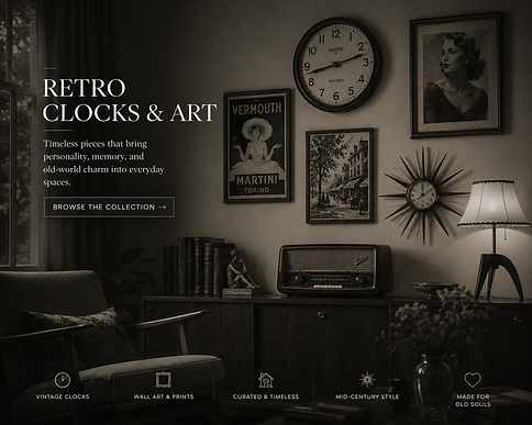 Retro mid-century living room vignette