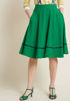 green skirt