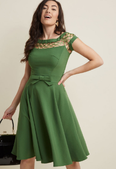 Green Retro Style Dress