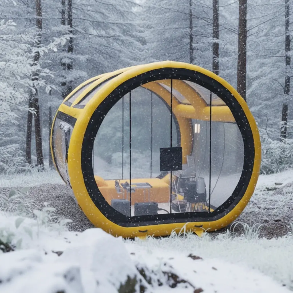 Transparent PVC Inflatable Camping Tent Four-Season Weatherproof Blow up House 