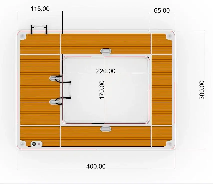 Thumbnail: US Stock 4x3m Inflatable Yacht Pool Floating Water Sea Swimming Pool With NetUS 