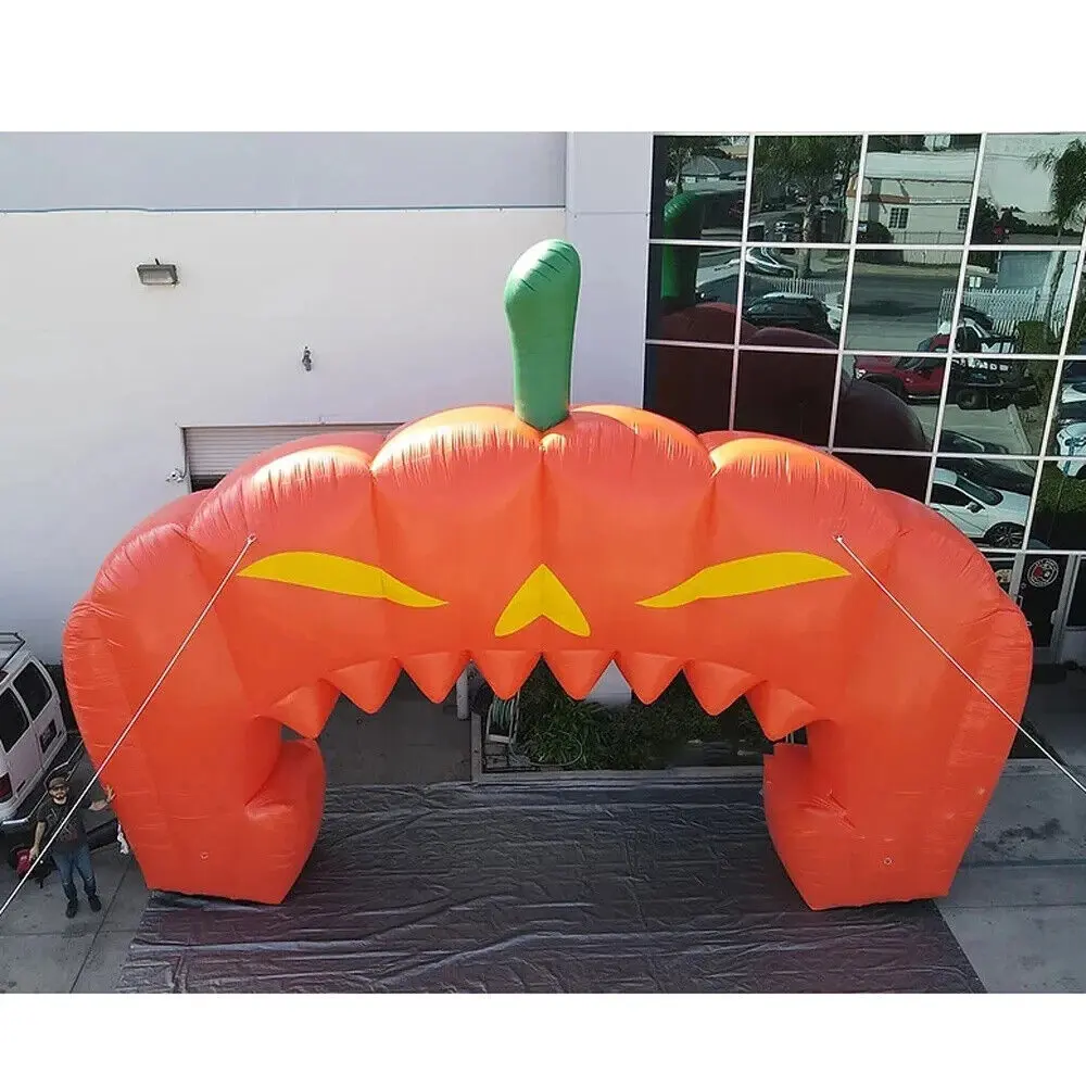 Giant Inflatable Pumpkin Arch Ominous Inflatable Archway For Halloween Event