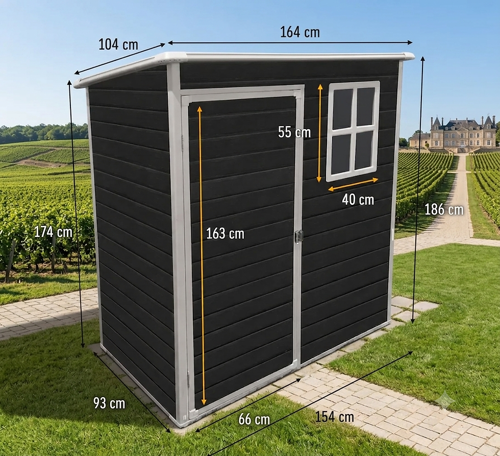 Thumbnail: Modern & Durable Weather-Proof Storage Shed 0.9m x 1.5m (3ft x 5ft)