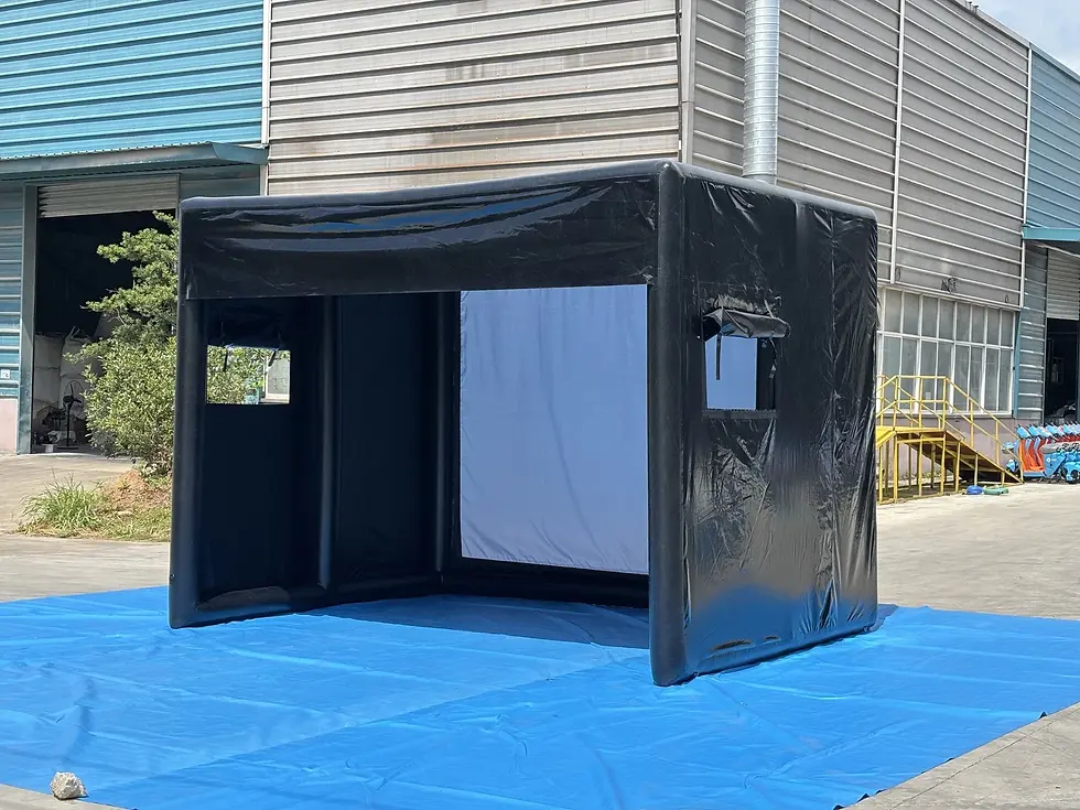 Thumbnail: 3x10FT Portable Inflatable Golf Simulator Enclosure Outdoor Golf Training Cage
