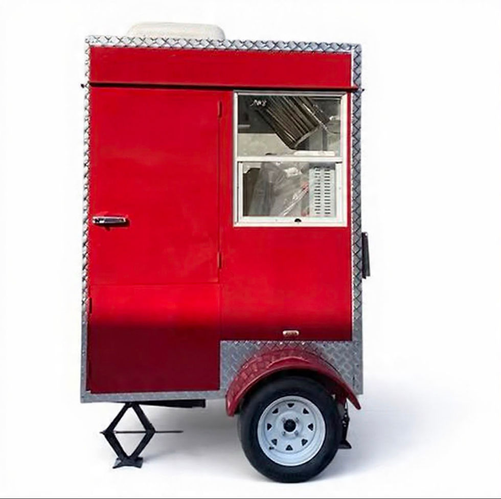 Thumbnail: Compact Red Square Food Trailer. 1.91m