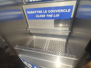 Zone de déversage des huiles usagées dans le collecteur ENVINOX 2