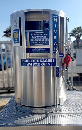 cuve métallique pour stocker les huiles usagées