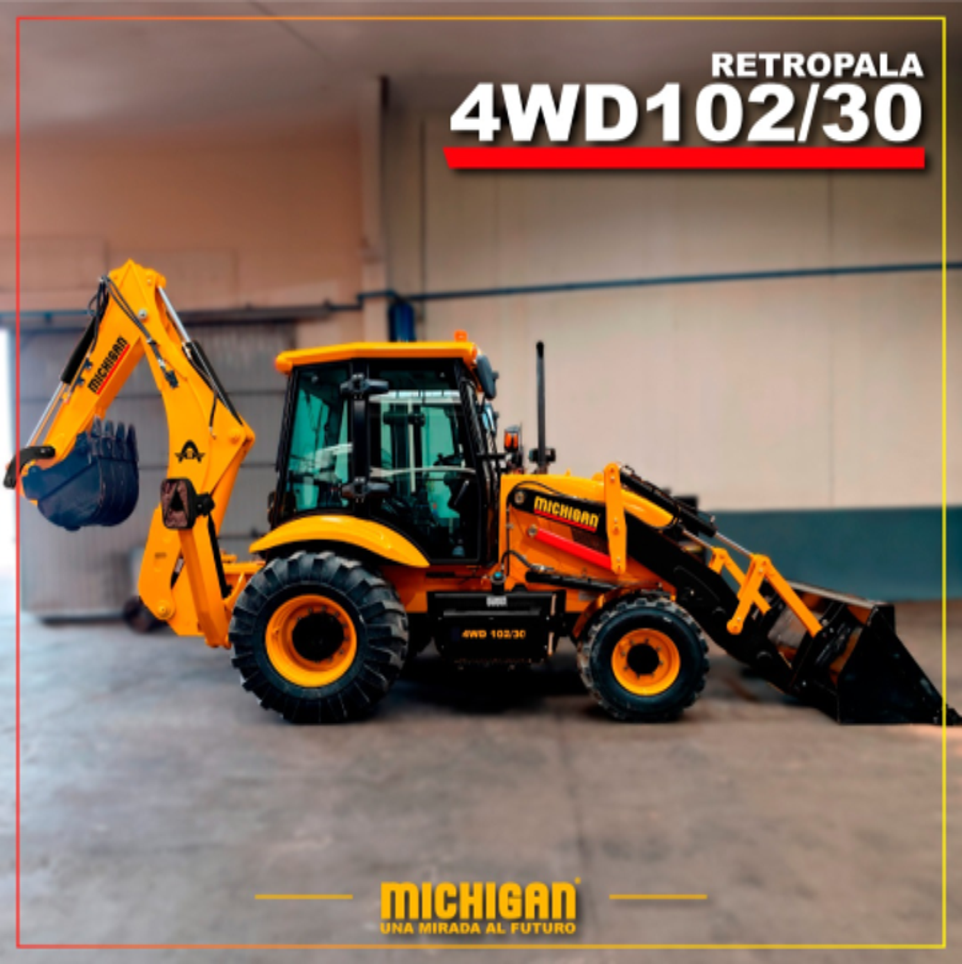 Retro escavadeira hidráulica Michigan R102/30, 4x4