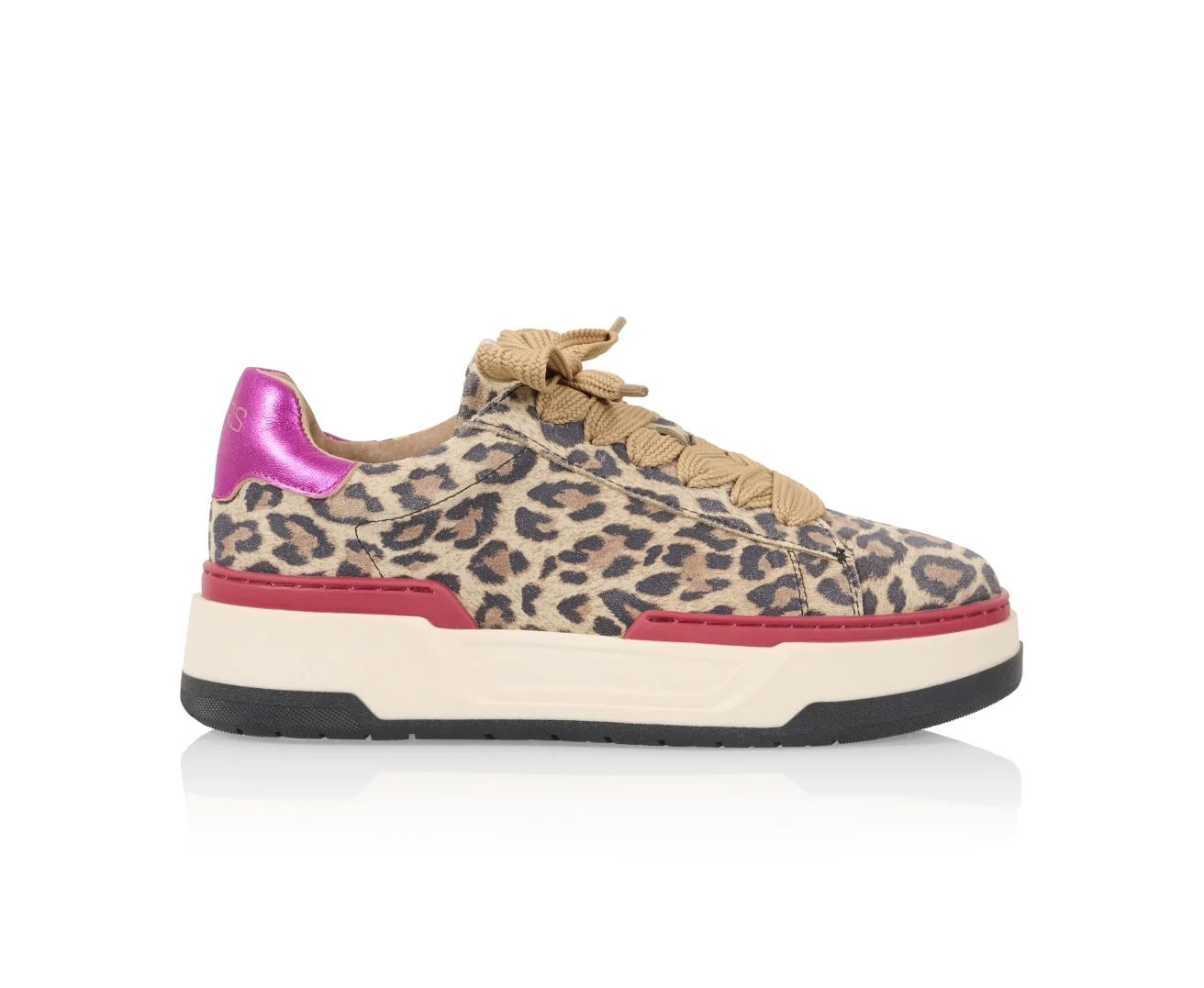 DWRS Lot leopard Damen Sneaker cognac/fuchsia