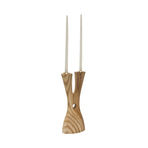 Mastodon Candle Holder by Noah Norton, in oak hero view