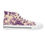 Thumbnail: Purple Toile de Jouy Floral Print Women's High-Top Sneakers 💜🌸✨