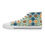 Thumbnail: Mediterranean Tile Pattern Women's High-Top Sneakers 🍊🌿