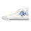 Thumbnail: Blue Chinoiserie Fish Toile de Jouy Women's High Top Sneakers