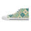 Thumbnail: Mediterranean Tile Pattern Women's High-Top Sneakers 🌿🌞