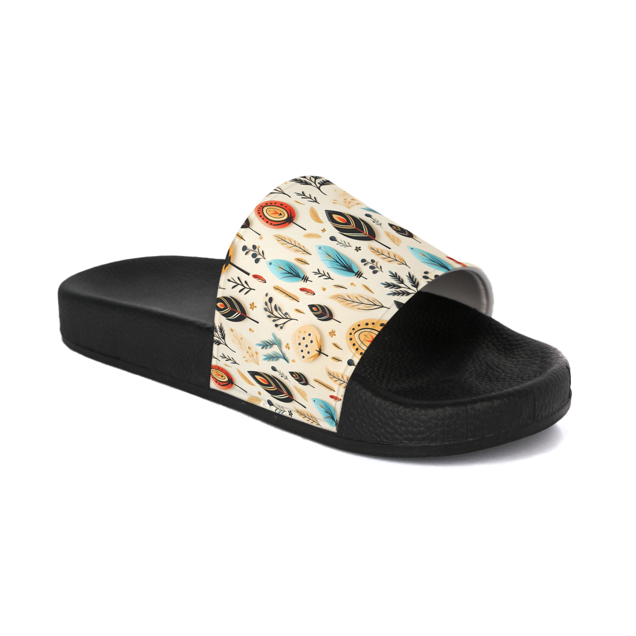 Graphic Feathered Dream Women's Slide Sandals