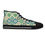 Thumbnail: Mediterranean Tile Pattern Women's High-Top Sneakers 🍊💚🌊🌿