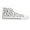Thumbnail: Vintage Light Blue French Toile Floral Pattern High-Top Sneakers 💙💛
